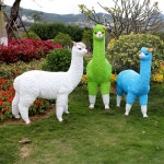 정원 알파카 장식 잔디밭 모형 농장 장식품 공원 조각상 패밀리