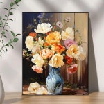 그림 DIY PhotoCustom 숫자 꽃 풍경 손으로 그린 선물 키트 캔버스 장식에 그리기