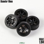 kkaruSpeedCG 1 64 ABS 휠 고무 타이어 L 변형 부품 직경 모델 자동차 경주 차량 장난감 Hotwheels T