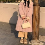 그랜드포즈 뽀글이 포인트 패딩 L