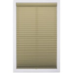 DEZ Furnishings 무선 1 광 필터링 주름 그늘막 패브릭 32 폭 x 48 높이 카멜