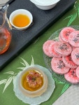 윈난 특산품 장미 홍차 달콤한 찻잎 차 샘플 비스킷 차 시음용 티백 고목 전홍 장미꽃
