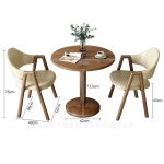 2인 침실 원형 원목 의자세트 커피 티테이블 미니테이블 발코니