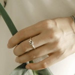레트로핑거 925실버 매듭반지 knot 꼬임 오픈링