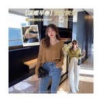 원픽 호빵김포점 여성 브이넥티 브이넥 침 이너 가을 추동 로 시크 상의 HO4