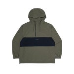 KODAK 코닥 컬러블럭 로고 후드 아노락 자켓 KHAKI
