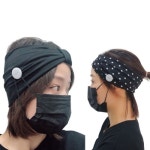 위즈모아스포츠 마스크걸이 헤어밴드 요가 반다나 머리띠