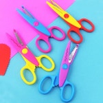 레이스 가위 DIY 스크랩북 종이 일기 장식 어린이 안전 꽃 앨범 팩당 6 개