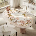 유리 실리콘식탁보 타원형 식탁 대형 대용앨리스가든 워셔리스 테이블 유리대용 텔레스코픽 엘리스 가든 시리즈 A타입