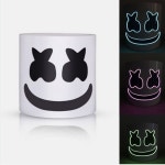 할로윈 클럽 DJ 마시멜로 소품 LED 가면 노란 마시멜로우 마스크