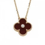 Van Cleef Arpels 중고 밴 클리프 앤 아펠 빈티지 알함브라 목걸이 카넬리언