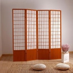 일본식 병풍 가벽 실내 격자 한지 식당 나무 파티션