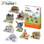 페이퍼락 3D입체퍼즐 세계전통가옥 8종 WC701