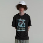 캑터스도넛마켓 Punch T-Shirt - Charcoal