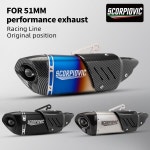 범용 고성능 배기 파이프 R1 S1000RR XMAX K11 M11 오토바이 38-51mm DUKE790
