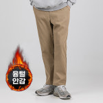 스타일에스 남자 겨울 밴딩 세미 와이드핏 기모 융털 본딩 팬츠 271-2베이지