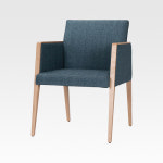 가게 KT C398 블루패브릭 네추럴에쉬원목 디자인체어 카페 의자