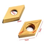 금 카바이드 인서트 CNC 선반 커터 선반 터닝 공구 보링 바 블레이드 7x7x2mm 10 DCMT070204 YBC251