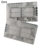 1 2pcs 7 단계 눈금자 ECG 해석 측정 도구 투명 캘리퍼스 참조 가이드 휴대용 카드 가