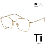 BOSS 휴고 보스 티타늄 안경테 사각 가벼운 금테 로즈골드 BOSS1398 000