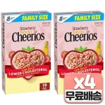 치리오스 Cheerios 통곡물 오트 시리얼 딸기 바나나 패밀리 사이즈 Whole Grain Oat Cereal Strawberry Banana Family Size 8개 539g