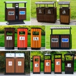 쓰레기 놀이공원 24 슬라이딩 휴게소 분리수거함 공원 분리수거대 스텐