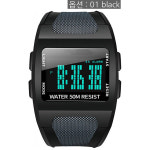 ADSBIAOYE Square Mens Digital Watch Outdoor Sports MultiFunction LED Waterproof Chronograph E G9003