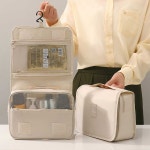 휴대용 화장품 방수 3단 멀티 파우치