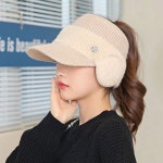 캐주얼 귀마개 니트 캡 여성 겨울 골프 스포츠 모자