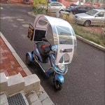 오토바이지붕 차광막 우산 오토바이 방수 수동 와이퍼