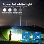 화이트 라이트 플러드 그린 빔 1050루멘 휴대용 플랫 손전등 4중 광원 포켓 라이