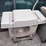 형 열차단 에어컨 실외기 커버 그늘막 차양막 2개 발코니 난연 레인커버 와이어로프 덮개 가림막