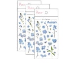쁘띠팬시 쁘띠팬시 압화 디자인 스티커 물망초 COLOR MIX 6개 DA5557