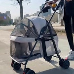 강아지 애견 유모차 고양이 산책 외출용 카트 접이식
