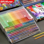 X Brutfuner 전문 오일 컬러 연필 소프트 코어 수채화 컬러 연필 세트 드로잉 학교 미술 72 120