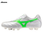 미즈노 MORELIA II JAPAN 가볍고 발이 편한 클래식 축구화 255 네오그린 쿨그레이