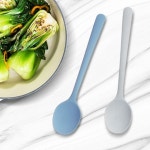 이유식조리스푼 실리콘 수저 숟가락 주방 요리 쿨그레이