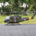 비행 날개 Huey 헬리콥터 UH-1 V4 카메라 모델 GPS 포지셔닝 단일 프로펠러 6 채널 리모컨 시뮬레이션