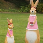화단 토끼 인형 펜션 마당 오브제 인테리어 웰컴 한쌍
