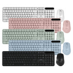 지클릭커 지클릭커 오피스프로 WMK70 사일런스L 무소음 인체공학 무선 키보드 마우스 세트 블랙