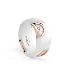 다미아니 DAMIANI 다미아니 디아이콘 골드와 다이아몬드가 세팅된 세라믹 반지 20082184