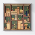 인메이블 인메이블 학업운 상승 책가도 3종 합격운 출세 풍수 그림 액자 수험생 고시생 공시생 서재 인테리어