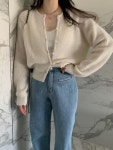 pyt 프리티영띵 클로버 알파카 니트 가디건