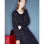 아떼바네사브루노 소재배색 긴팔 원피스 VLDR4D415