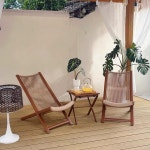 등나무 라운지의자 발코니의자 릴렉스의자 안뜰 정원 썬베드 18 스트링 쁘띠 풋