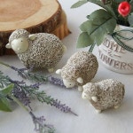 인테리어 양인형 3종 1세트 미니어처 선반 장식 소품