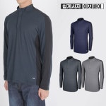 이지바이 아주나이스 남성 겨울용 약기모 집업 긴팔 티셔츠 차콜 095 KP33LT066M