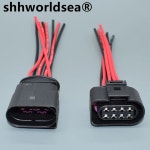 Shhworldsea 8 핀 3 자동 커넥터 8D0 973 834 734 레이더 미등 소켓 VW Audi 8D0973834
