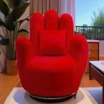 손가락소파 1인용 안락의자 패브릭소파 집 유니크