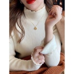 스윗트리 1 1 넥프릴 안감 퍼 니트 j0903